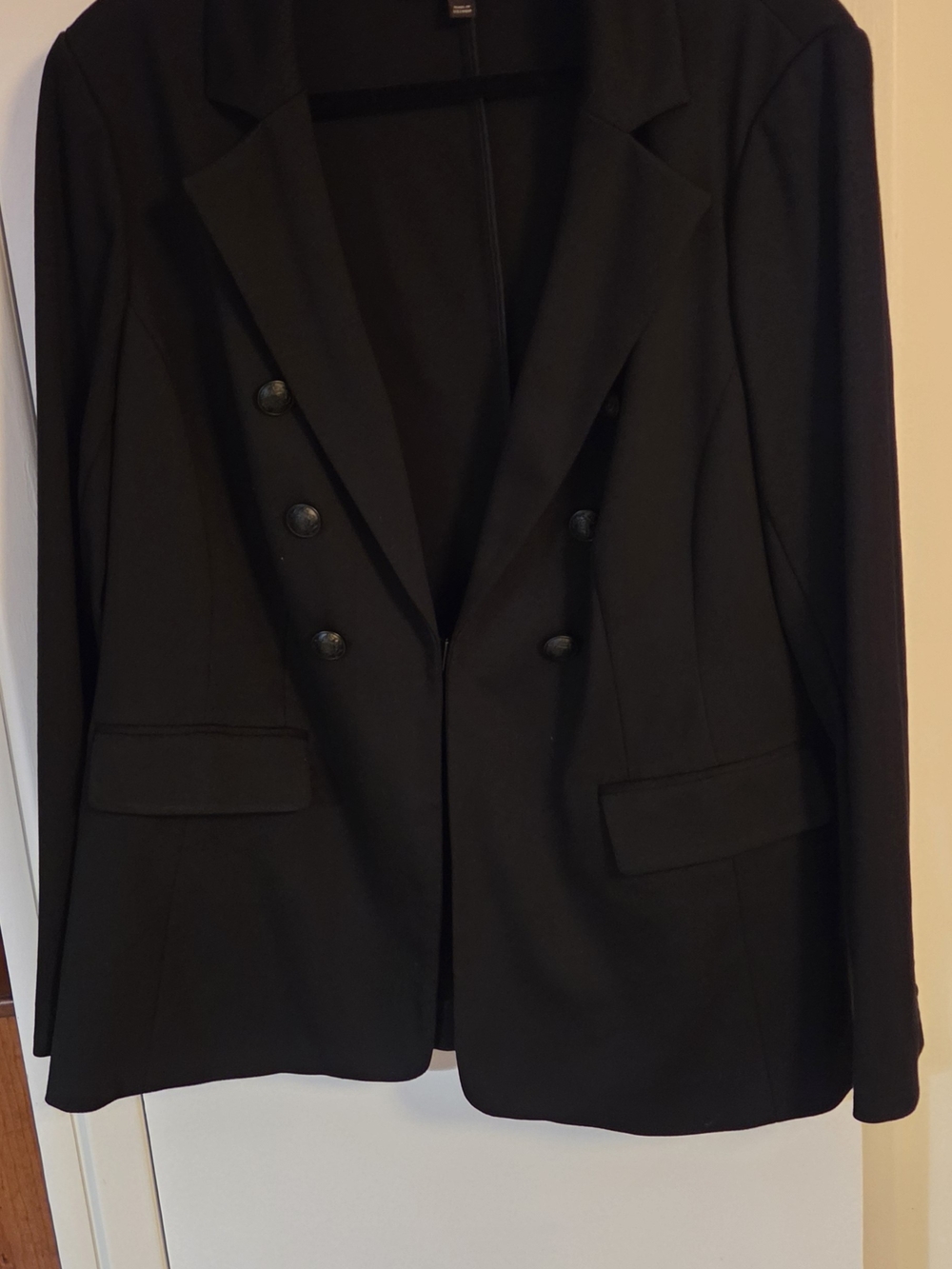 Lane Bryant Ponte Black Double-Breasted Womens Blazer Size 18